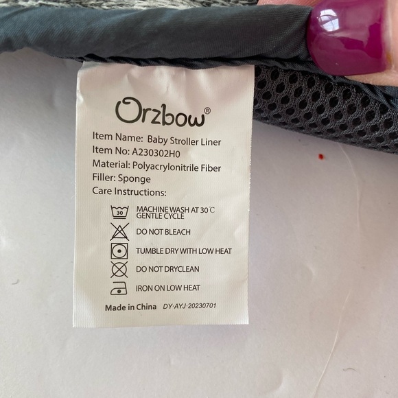 NWT Orzbow Baby Stroller Liner Gray Reversible Replacement Soft Cozy Gorp Core - Picture 6 of 7